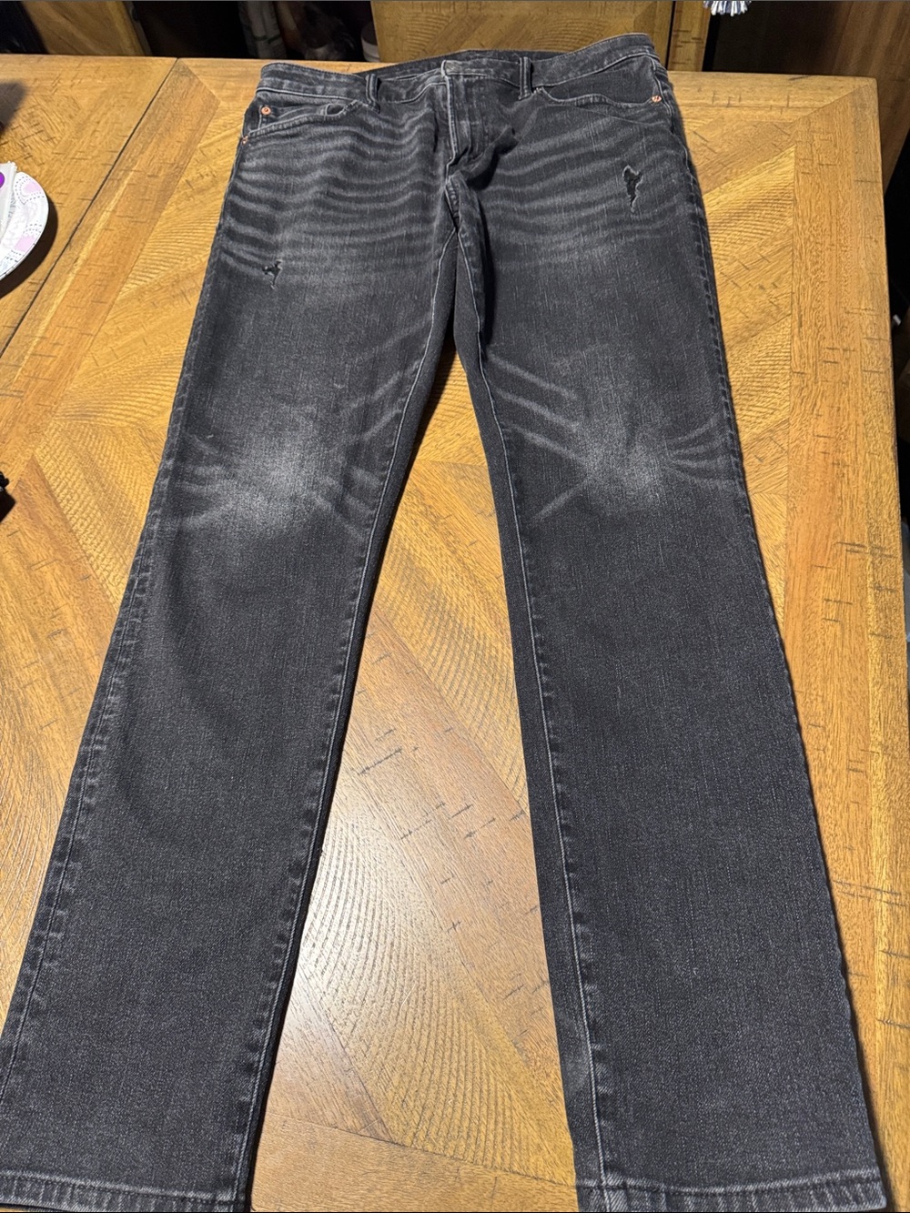 American Eagle Outfitters Slim Black Washed Jeans 33X32